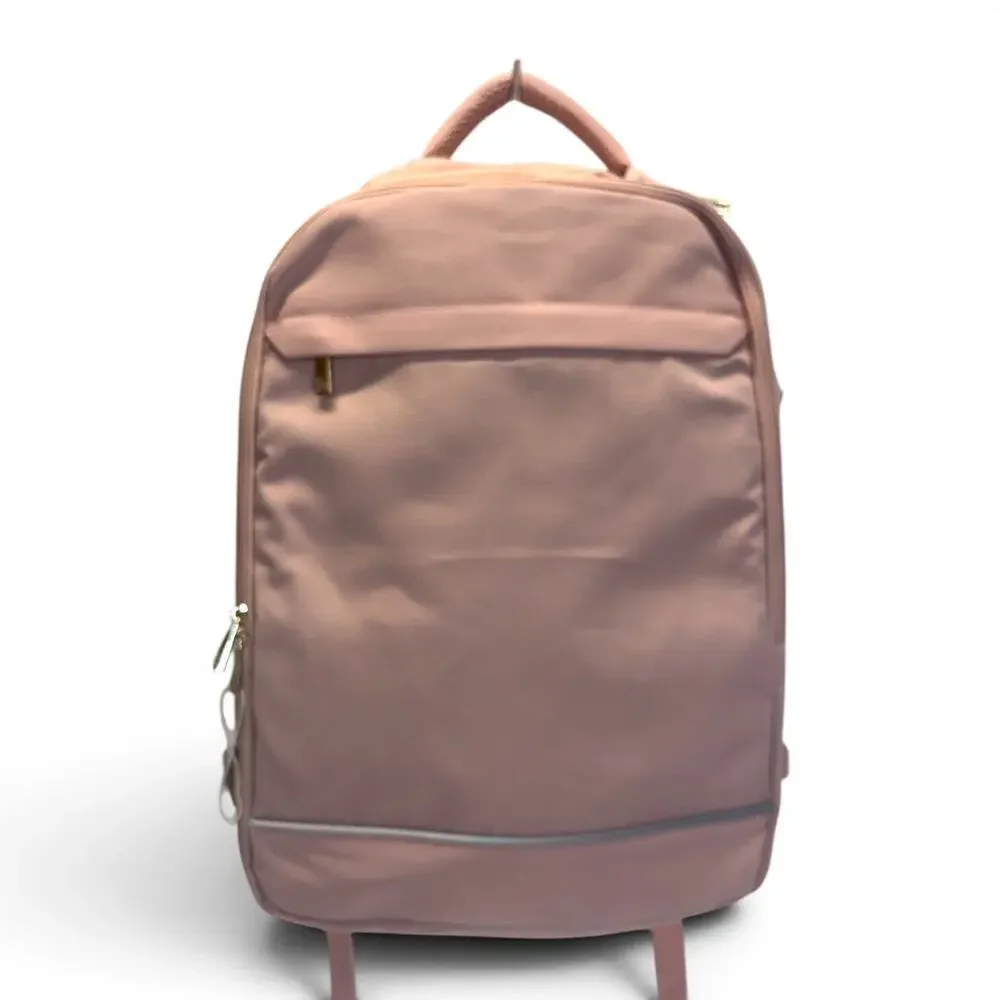 Large Pink Travel Backpack Carry On Weekender Bag w/ 2 Packing Cubes NWOT